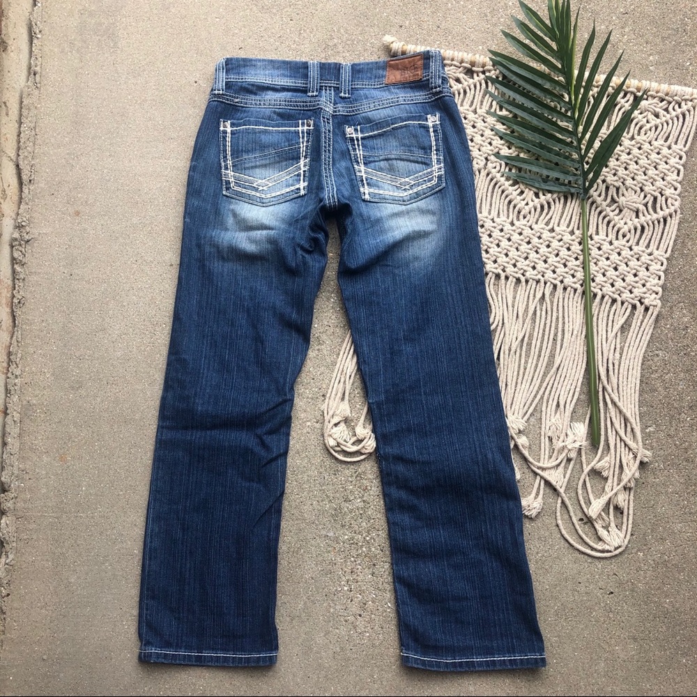 BKE Dark Blue Cropped Ankle Jeans - Picture 5 of 7